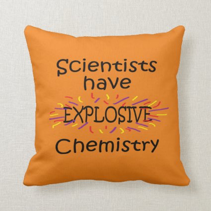 Scientists Have Explosive Chemistry Throw Pillow