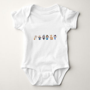 Scientists in a row II Baby Bodysuit