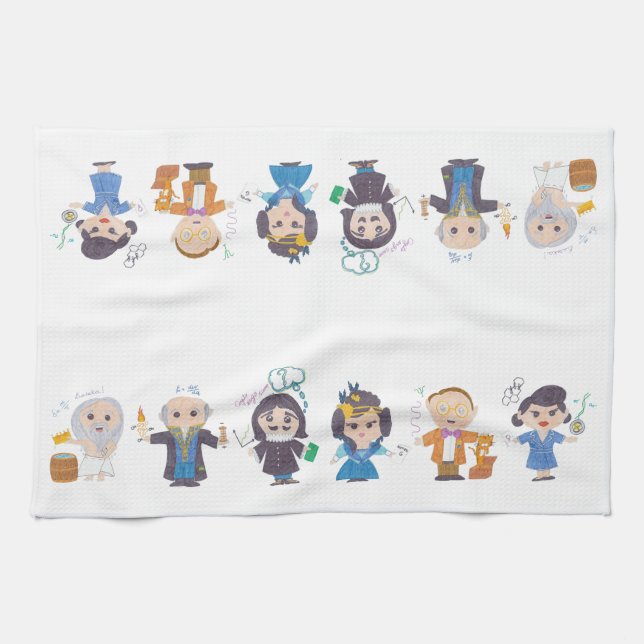 Scientists in a row II Towel (Horizontal)