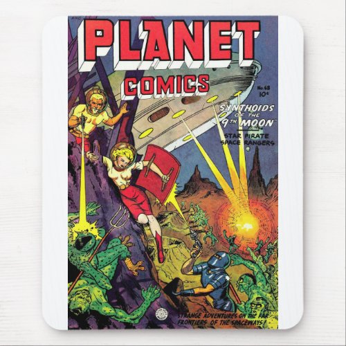 Scifi Alien Comic Comics 80s 70s Retro Vintage Sci Mouse Pad