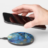 Scifi Colorful orb abstract background Wireless Charger (Hand)