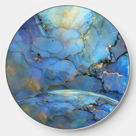 Scifi Colorful orb abstract background Wireless Charger (Front)