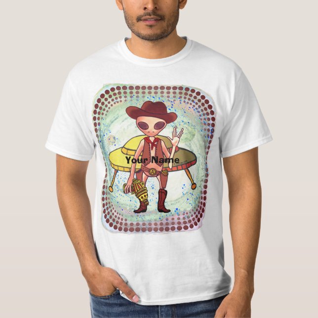 Scifi Cowboy alien T-Shirt (Front)