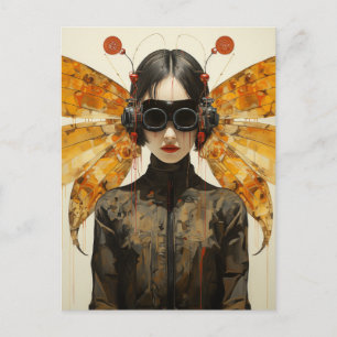Scifi Insect Woman Postcard