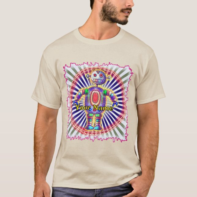 Scifi rainbow robot T-Shirt (Front)