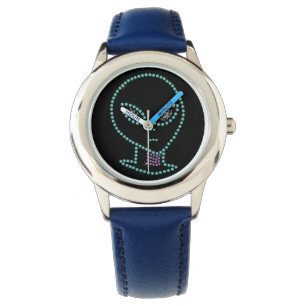 SciFi Rhinestone Alien Face Watch
