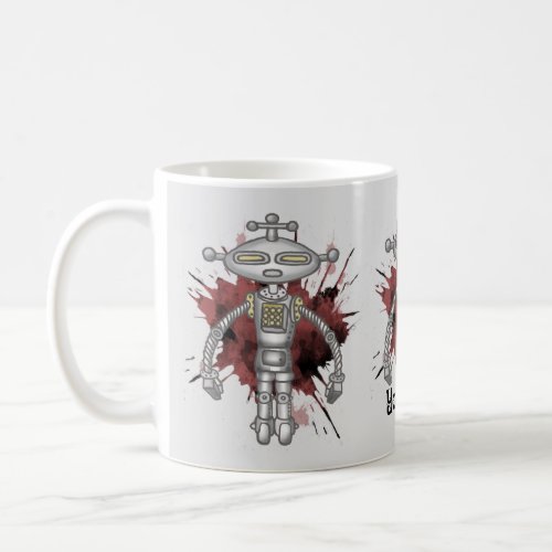 Scifi robot six coffee mug