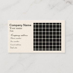 Scintillating black & white grid optical illusion business card