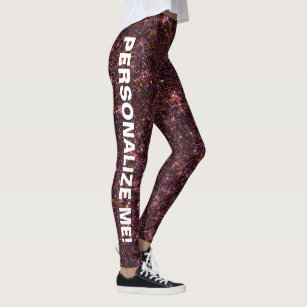 Energy Leggings with Geometric Silver Lines Print in Lavender