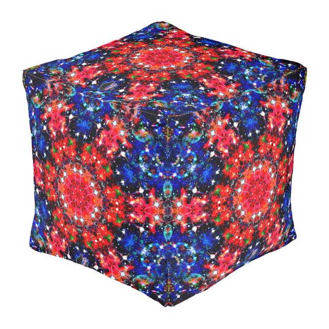 Scintillation Stellar Kaleid Pouf (Angled Front)