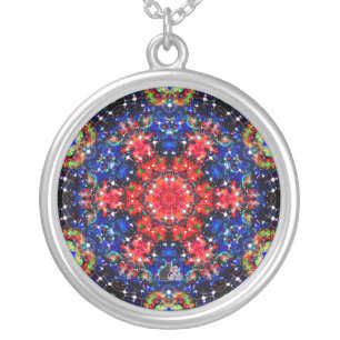 Scintillation Stellar Kaleid Silver Plated Necklace