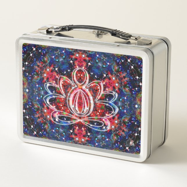 Scintillation Zen Lotus Metal Lunch Box (Back)