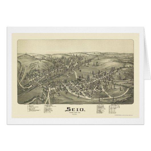 Scio, OH Panoramic Map - 1899a Cards (Front Horizontal)