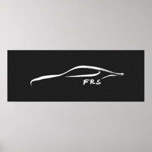 Scion FR-S Brushstroke on faux carbon fiber Poster