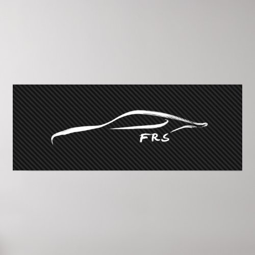Scion FR_S Brushstroke on faux carbon fiber Poster