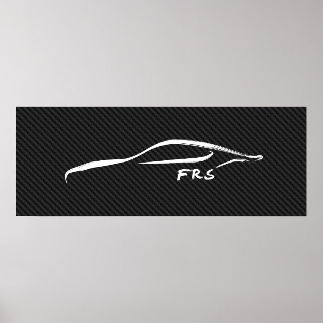 Scion FR-S Brushstroke on faux carbon fiber Poster (Front)