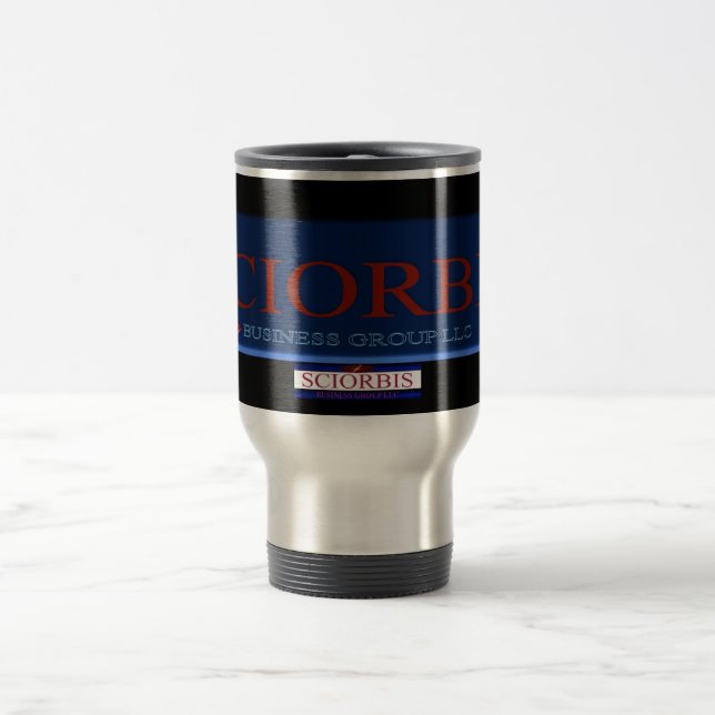 Sciorbis Business Group No Bars Logo Travel Mug (Center)
