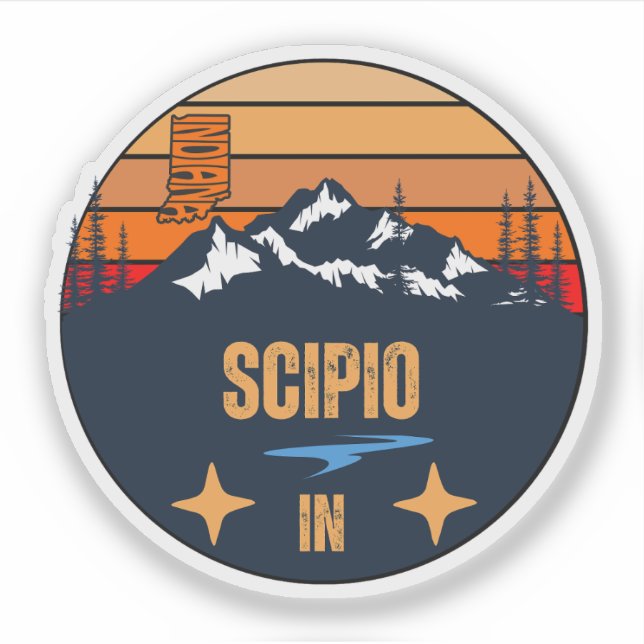 Scipio, Indiana Sticker (Front)