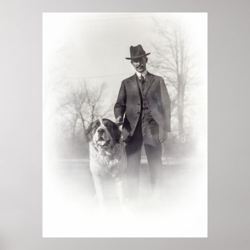 SCIPIO the St Bernard and ORVILLE WRIGHT _ 1921 Poster