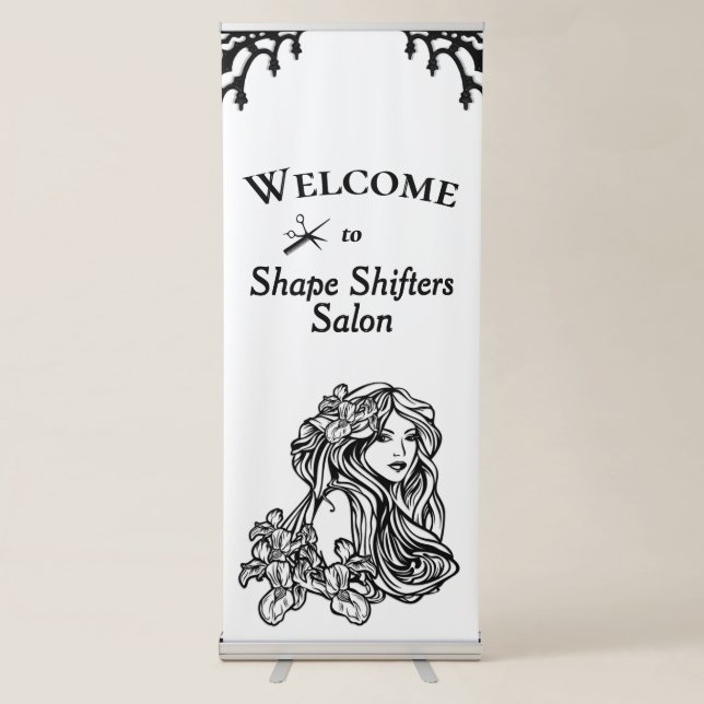 Scissor and Comb Personal Retractable Banner (Front)