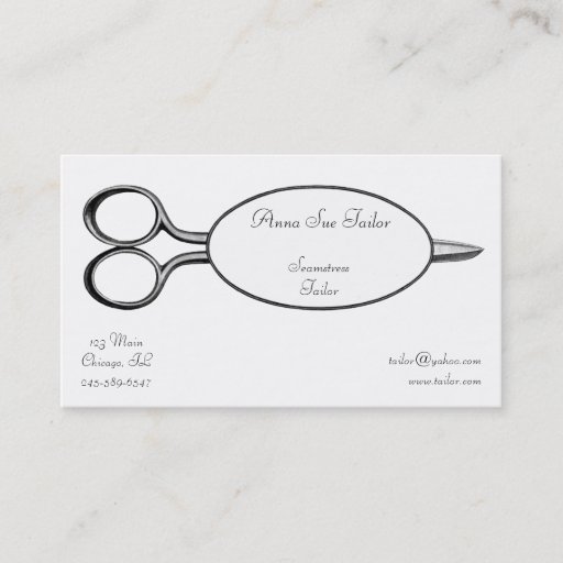 Customizable Scissor Business Card