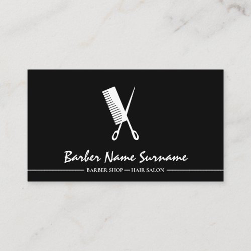 Scissor Cut Barber Booking Business Card