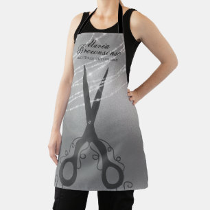 Scissor cutting hair stylist Glitter silver barber Apron