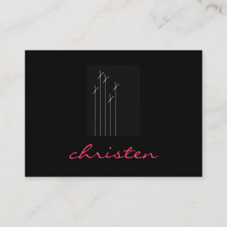 scissor flowers business card