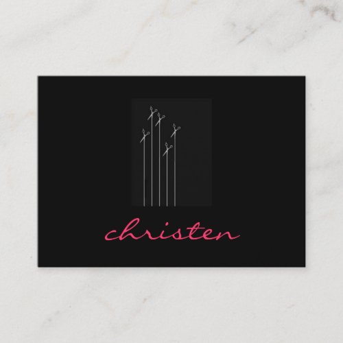 scissor flowers business card