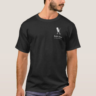 Scissor Hair Comb Barber Creative Logo T-Shirt