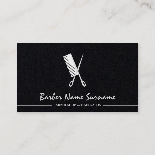Scissor Hair Comb Barber shop Original Creative Business Card (Front)