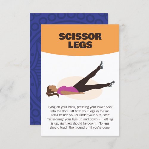 Scissor Legs _ Personalized Exercise Fitness Cards