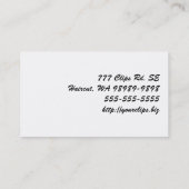Scissors and Comb Hair Biz Business Card (Back)