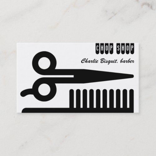 Scissors and Comb Hair Biz Business Cards