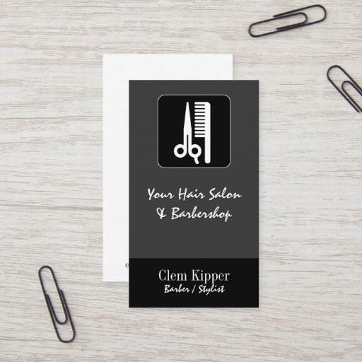 Customizable Scissors and Comb Hair Biz Business Card Templates