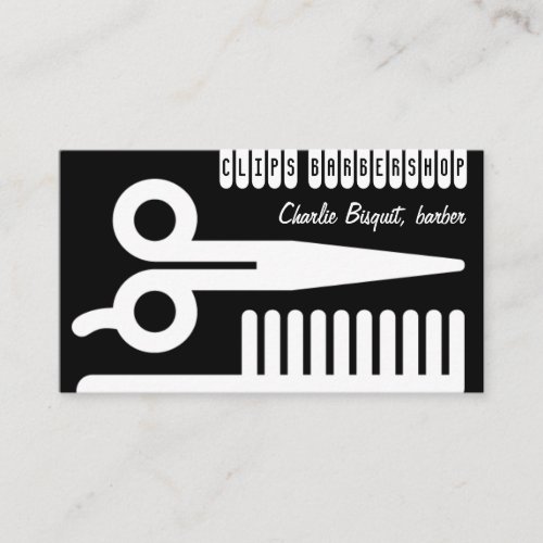Scissors and Comb Hair Biz Business Card