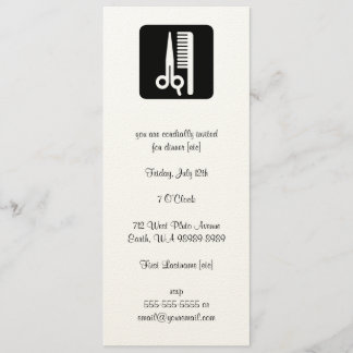 Scissors and Comb Hair Biz Invitation