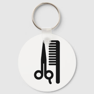 Scissors and Comb Keychain