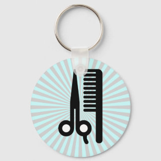 Scissors and Comb Keychain
