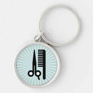 Scissors and Comb Keychain