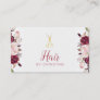 scissors and floral decor business card