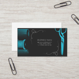 Scissors and thread business card for tailor