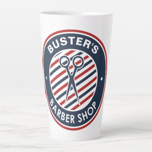 Scissors Barber Logo Personalize Latte Mug