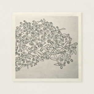 scissors black and white napkin