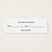 Scissors Black and White Striped Salon Appointment (Back)