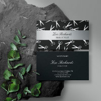 Scissors | Black & Silver | Hair Stylist Business Card