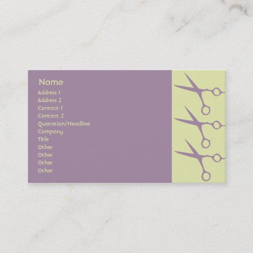 Customizable Scissors - Business Business Cards