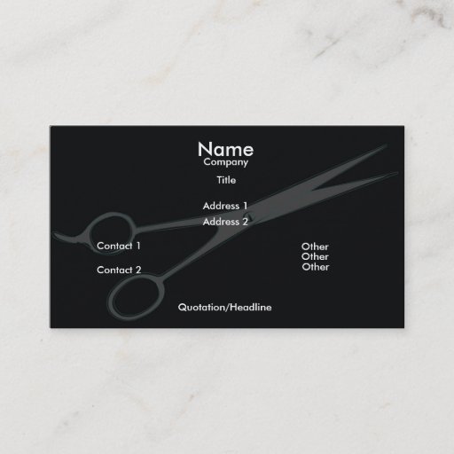 Customizable Scissors Business Card