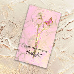 scissors butterfly  ink splashes business card