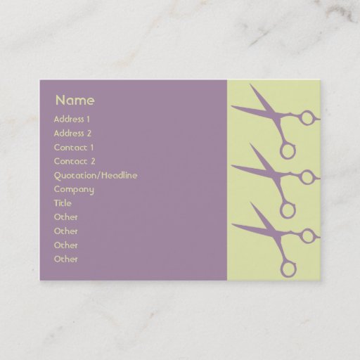 Customizable Scissors - Chubby Business Card Template